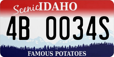 ID license plate 4B0034S