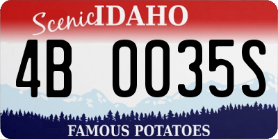 ID license plate 4B0035S