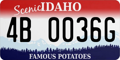 ID license plate 4B0036G
