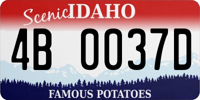 ID license plate 4B0037D