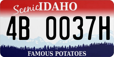 ID license plate 4B0037H