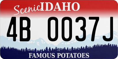 ID license plate 4B0037J