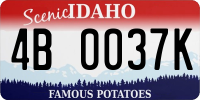 ID license plate 4B0037K