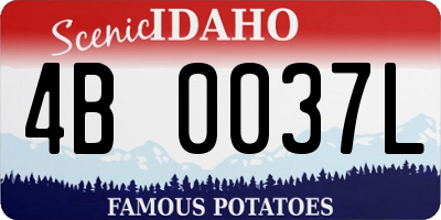 ID license plate 4B0037L