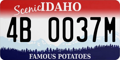 ID license plate 4B0037M