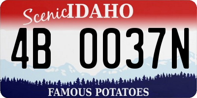 ID license plate 4B0037N