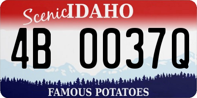 ID license plate 4B0037Q