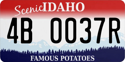 ID license plate 4B0037R