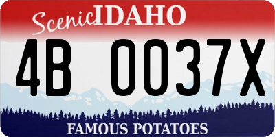 ID license plate 4B0037X