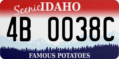 ID license plate 4B0038C