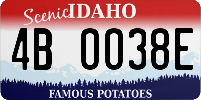 ID license plate 4B0038E