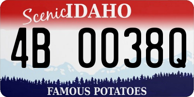 ID license plate 4B0038Q