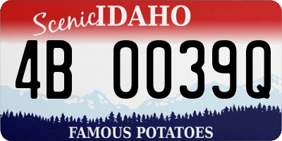 ID license plate 4B0039Q