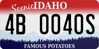 ID license plate 4B0040S