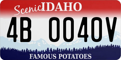 ID license plate 4B0040V