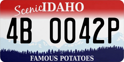 ID license plate 4B0042P