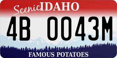 ID license plate 4B0043M