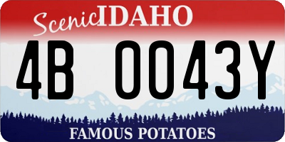 ID license plate 4B0043Y