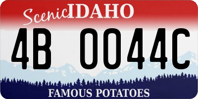 ID license plate 4B0044C