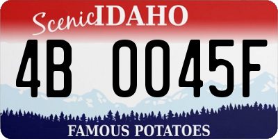 ID license plate 4B0045F
