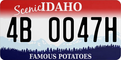 ID license plate 4B0047H