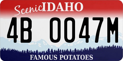 ID license plate 4B0047M