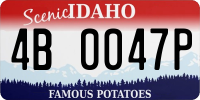 ID license plate 4B0047P