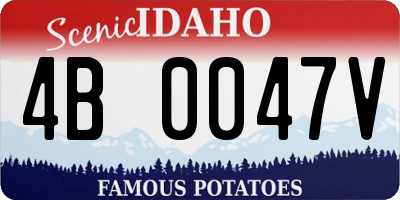 ID license plate 4B0047V