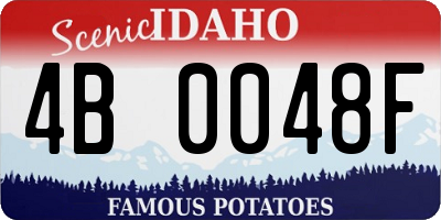ID license plate 4B0048F