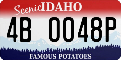 ID license plate 4B0048P