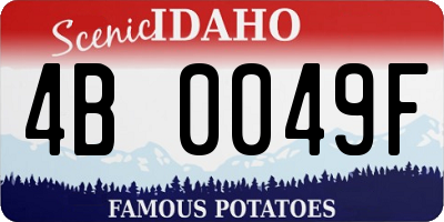 ID license plate 4B0049F