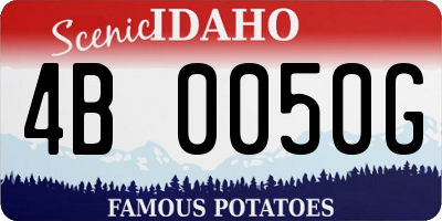 ID license plate 4B0050G
