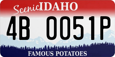 ID license plate 4B0051P