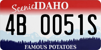 ID license plate 4B0051S
