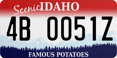 ID license plate 4B0051Z