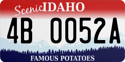 ID license plate 4B0052A
