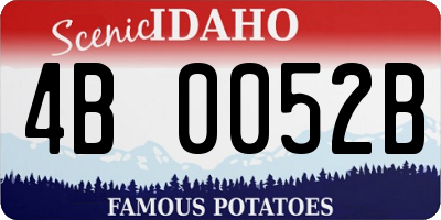 ID license plate 4B0052B