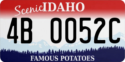 ID license plate 4B0052C