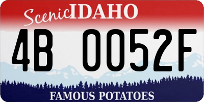 ID license plate 4B0052F