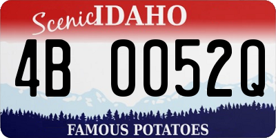 ID license plate 4B0052Q