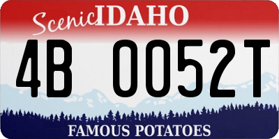 ID license plate 4B0052T