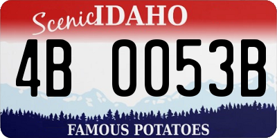 ID license plate 4B0053B