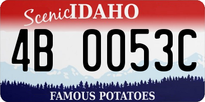 ID license plate 4B0053C