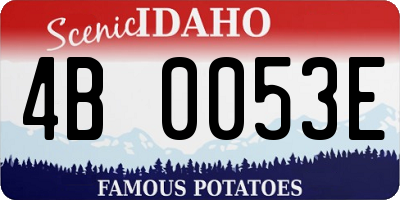 ID license plate 4B0053E