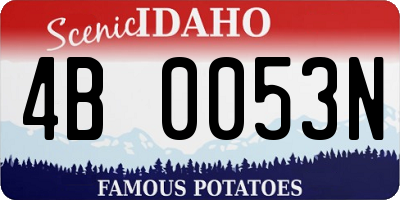 ID license plate 4B0053N