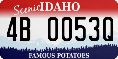 ID license plate 4B0053Q
