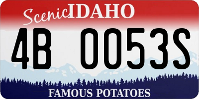 ID license plate 4B0053S