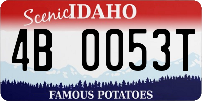 ID license plate 4B0053T