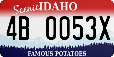 ID license plate 4B0053X