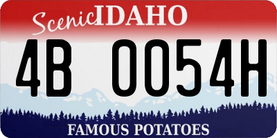 ID license plate 4B0054H